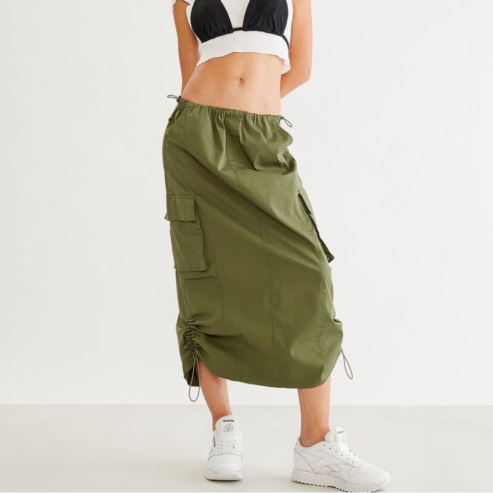 Aeropostale Parachute Cargo Midi Skirt Size XS